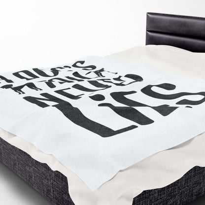 Cozy Velveteen Plush Blanket - "A Dog's Tail Never Lies" - Pet Lover Gift - Purrfect Pet Haven