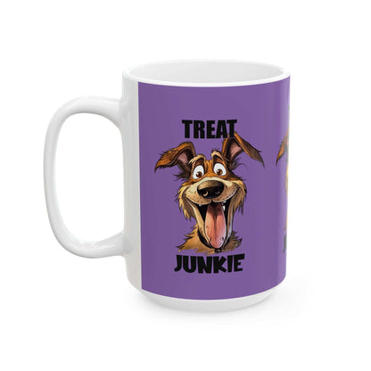 Funny Dog Lover Mug - 'Treat Junkie' - Perfect Gift for Pet Owners - Purrfect Pet Haven