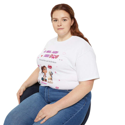 Girl and Her Dog Unisex Tee | Cute Pet Lover Shirt | Personalized Gift - Purrfect Pet Haven