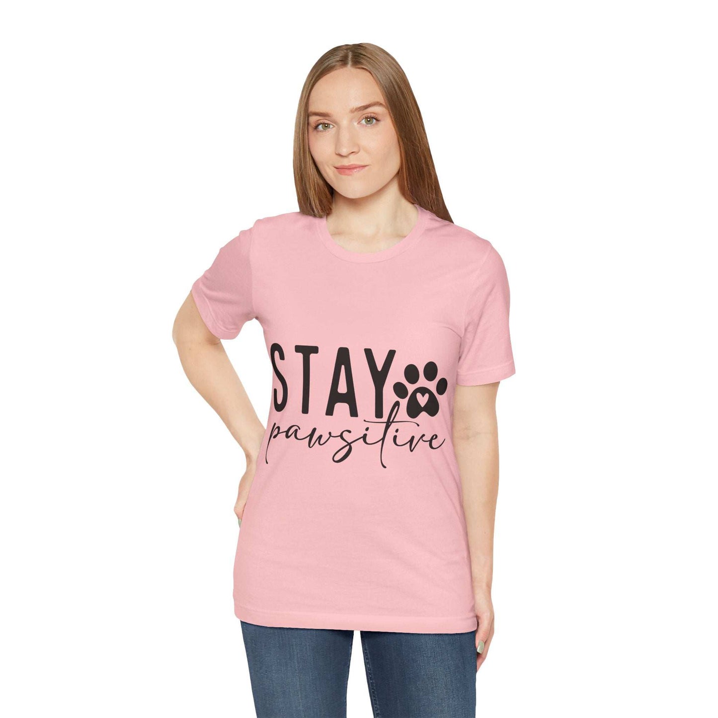 Stay Pawsitive Unisex Tee - Purrfect Pet Haven
