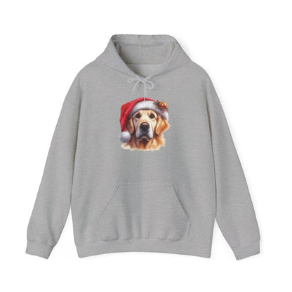 Christmas Hoodie - Golden Retriever in Santa Hat - Purrfect Pet Haven