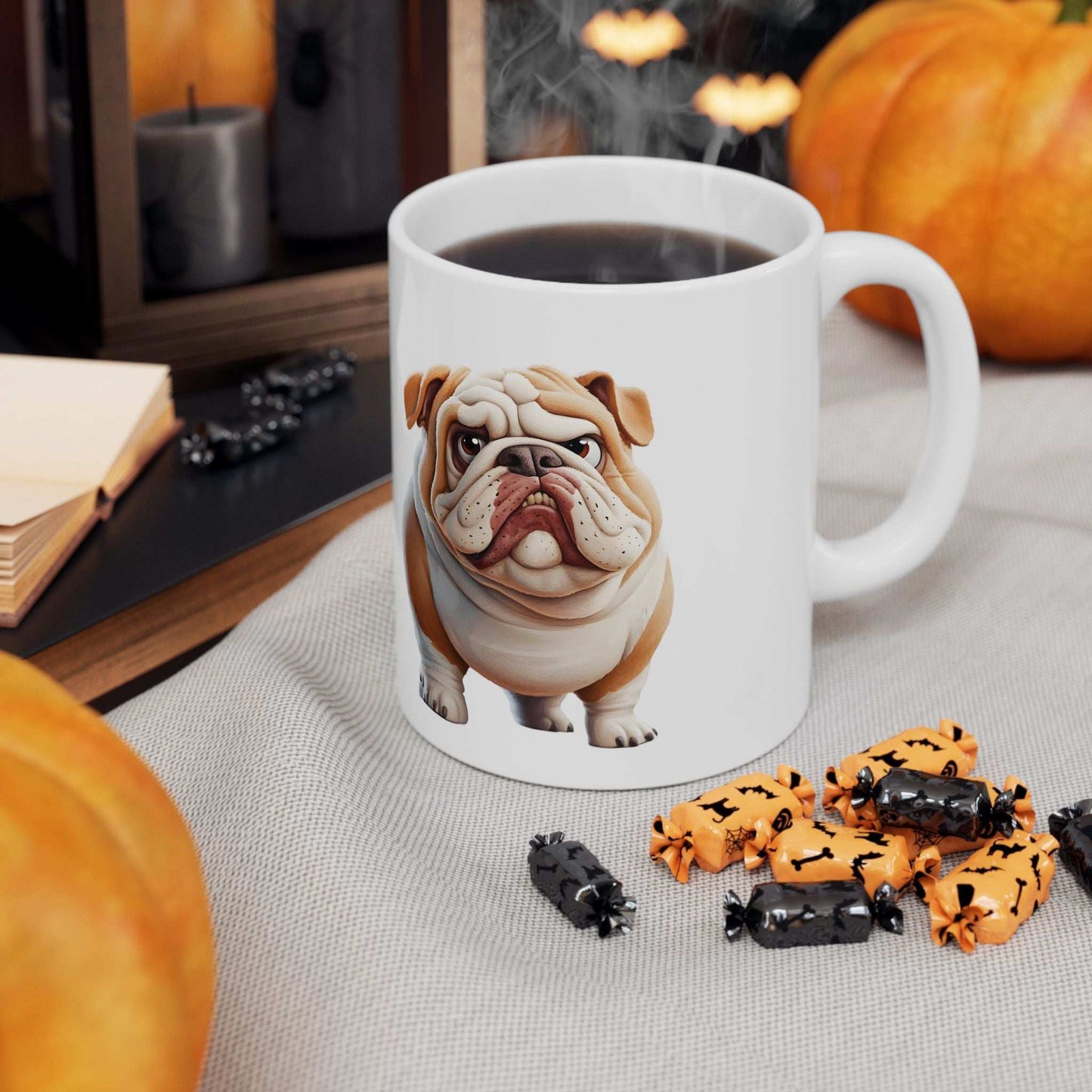 Bulldog Ceramic Mug – Perfect for Dog Lovers, 11oz & 15oz - Purrfect Pet Haven