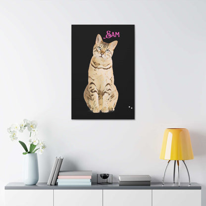 PAW-sonalized Black Canvas Print | Upload Photo~Choose size - Purrfect Pet Haven