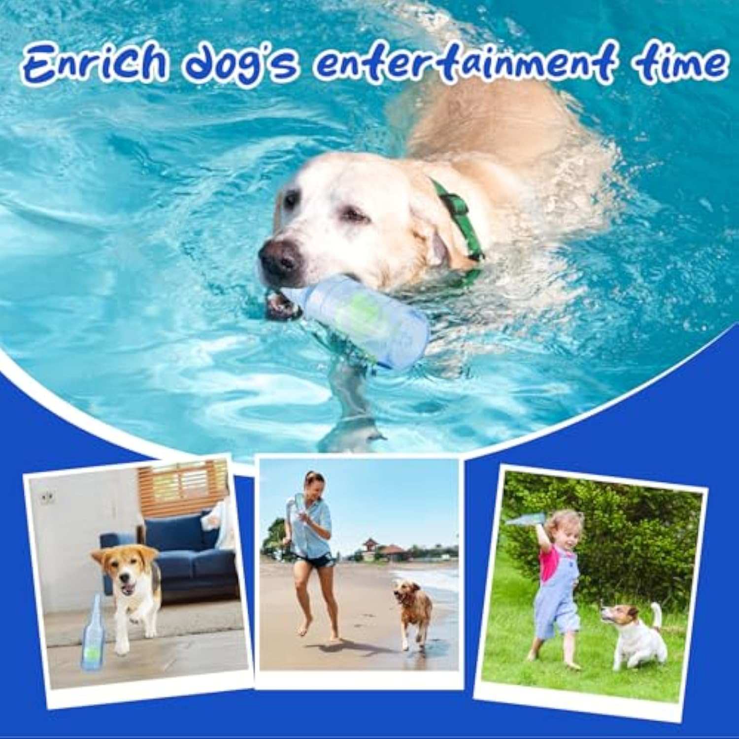 Water Bottle Squeaky Indestructible Dog Toys For Aggressive Chewers - Purrfect Pet Haven