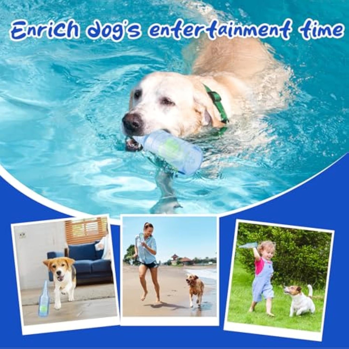 Dog Toy - Water Bottle Squeaky Chew - Purrfect Pet Haven