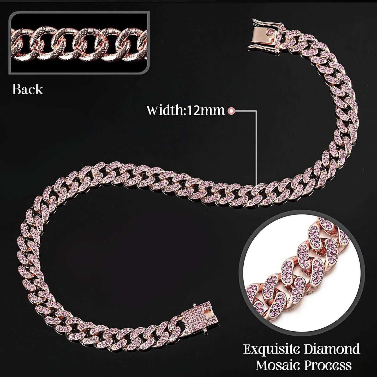Dog & Cat Metal Chain Crystal Collar Necklace Pet Jewelry - Accessories For Small Medium Large Dogs & Cats - Purrfect Pet Haven