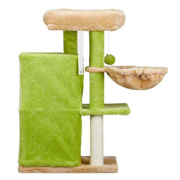 3-inch Yellow-green Speaker-shaped Double-layer Cat House  Hammock Cat Bed - Purrfect Pet Haven
