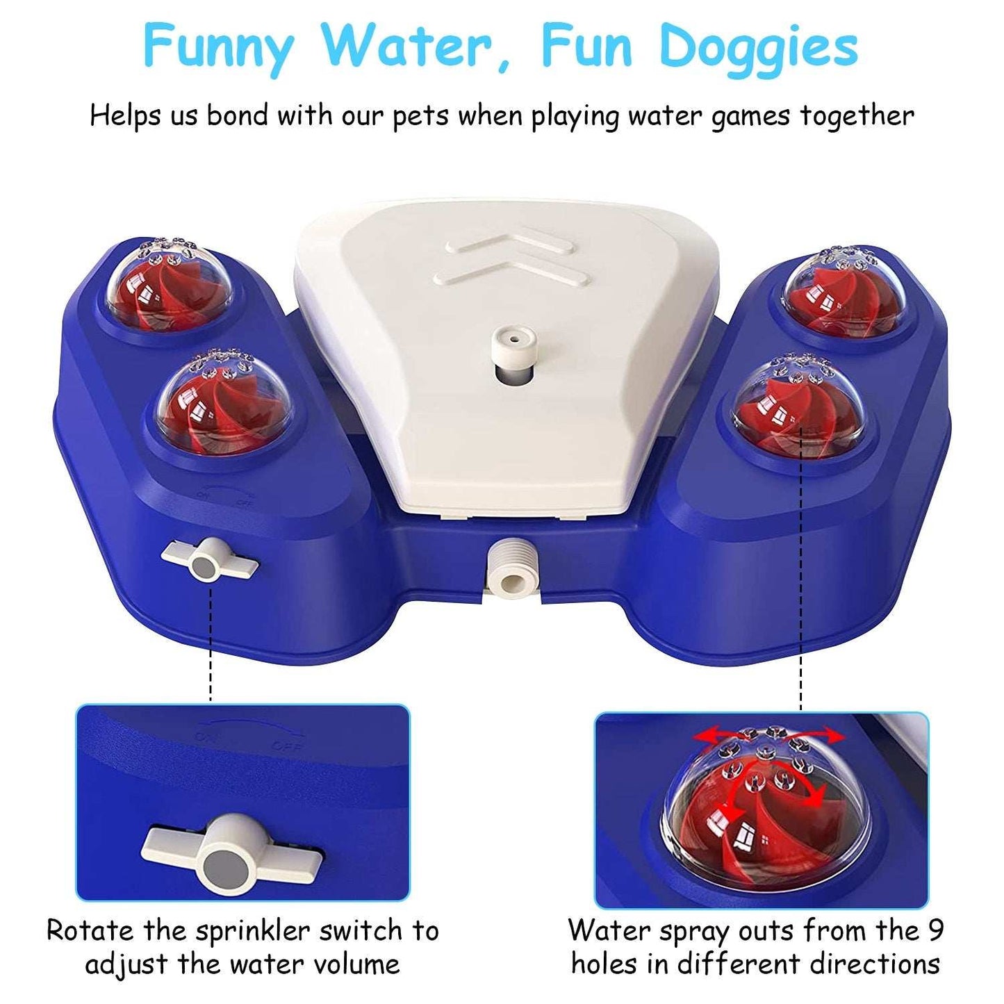 Smart Dog Water Fountain - Step-Activated Outdoor Sprinkler & Dispenser - Purrfect Pet Haven