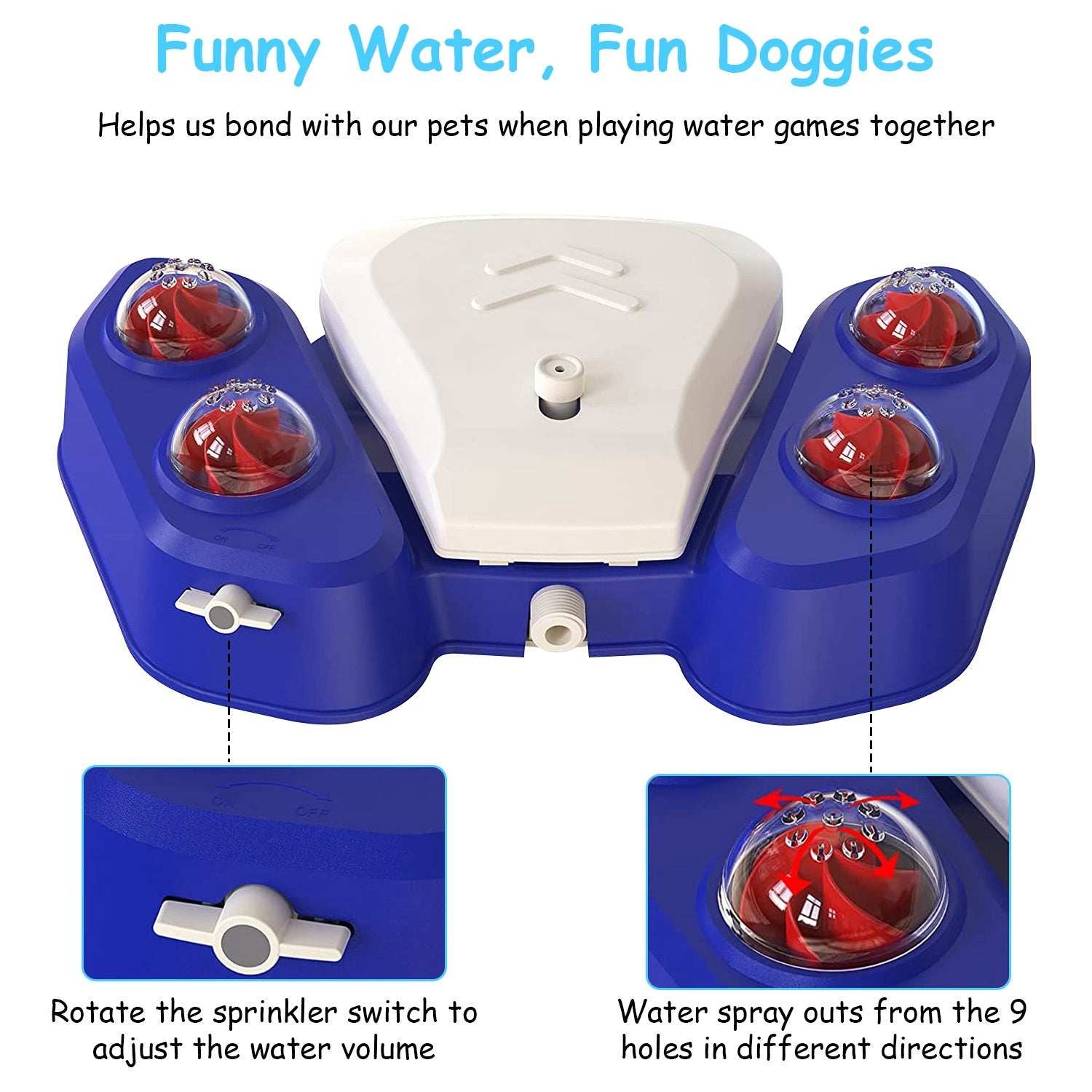 Smart Dog Water Fountain - Step-Activated Outdoor Sprinkler & Dispenser - Purrfect Pet Haven