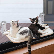 Large White Window Seat Cat Window Perch - Foldable Steel Frame Hammock with Removable Mat For Indoor Cats - Purrfect Pet Haven