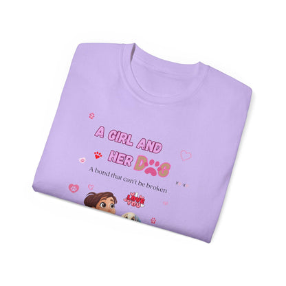 Girl and Her Dog Unisex Tee | Cute Pet Lover Shirt | Personalized Gift - Purrfect Pet Haven