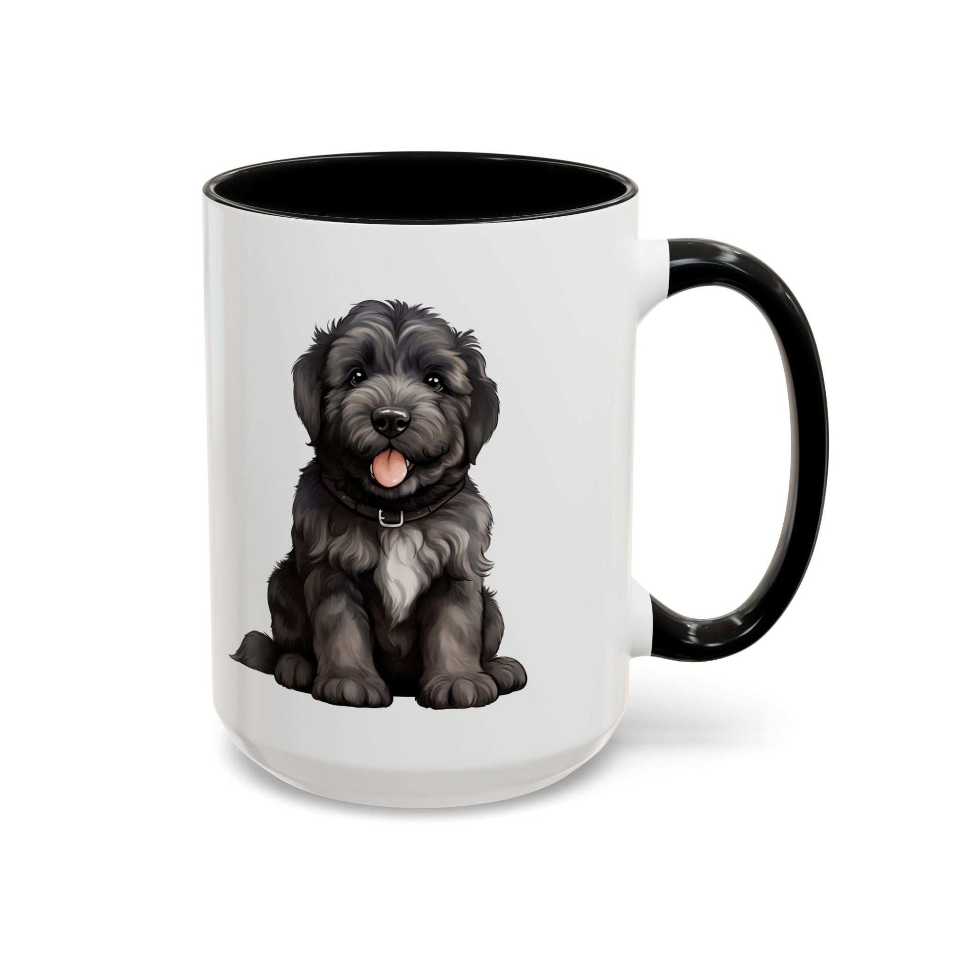 Cute Bouvier Des Flanders Dog Design Accent Coffee Mug - 11oz & 15oz - Purrfect Pet Haven