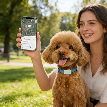 Pet GPS Tracker Collar - Apple Find My No Subscription