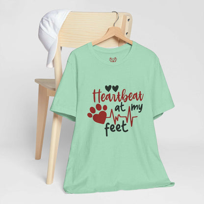 Heartbeat at my Feet - Unisex Tee - Purrfect Pet Haven