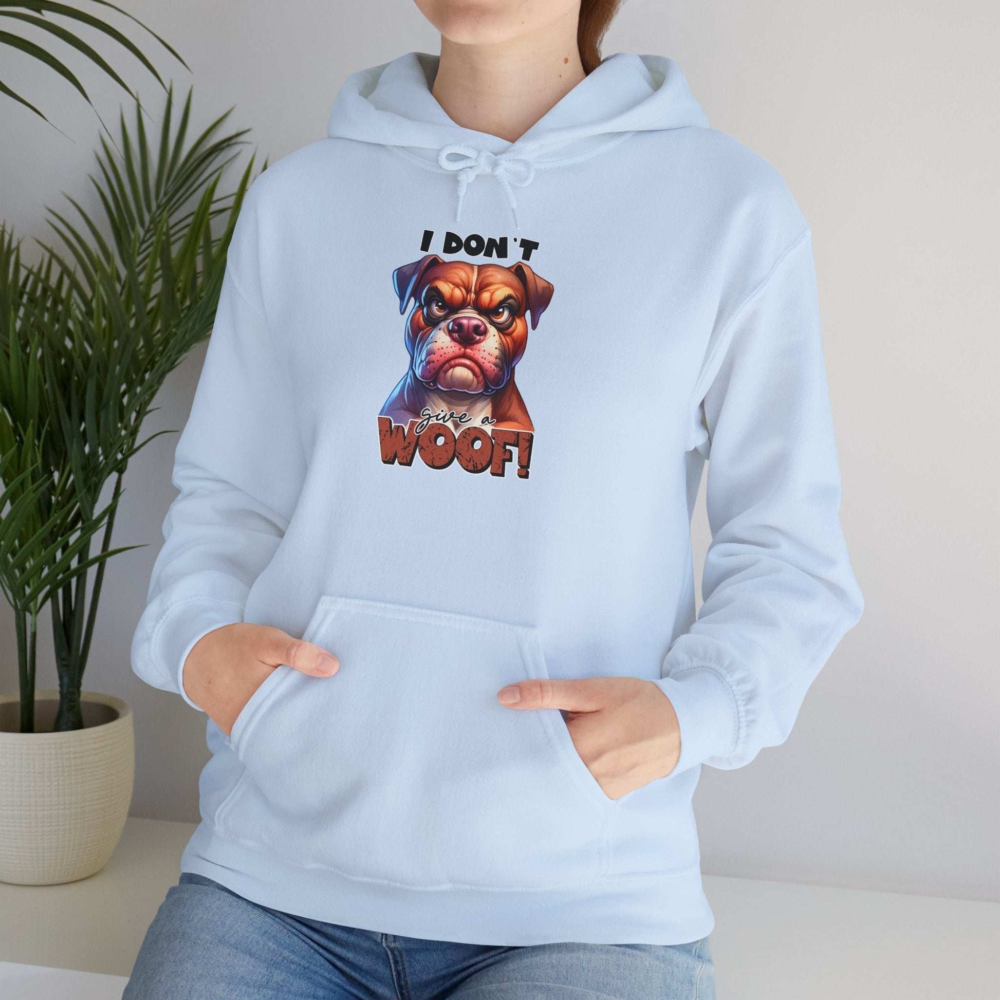 Fun Dog-Themed Unisex Hoodie - "I Don't Give a Woof" | Purrfect Pet Haven