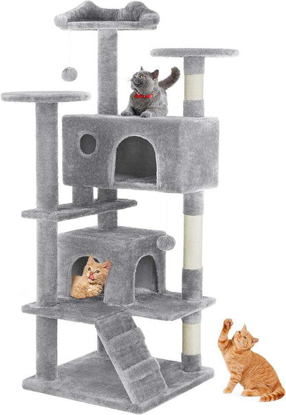 54 Inch Multi-Level Cat Tree Tower - Purrfect Pet Haven