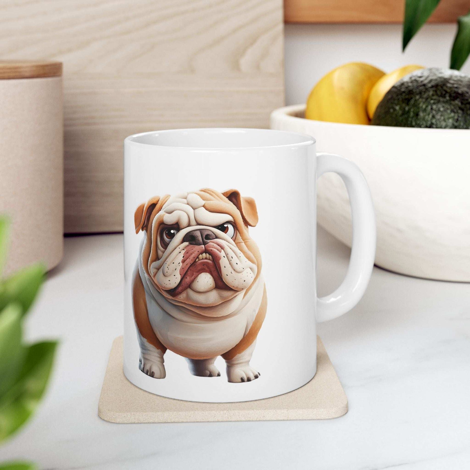 Bulldog Ceramic Mug – Perfect for Dog Lovers, 11oz & 15oz - Purrfect Pet Haven