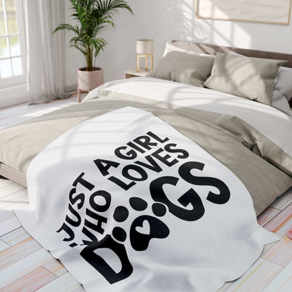 Just a Girl Who Loves Dogs - Fleece Blanket - Purrfect Pet Haven