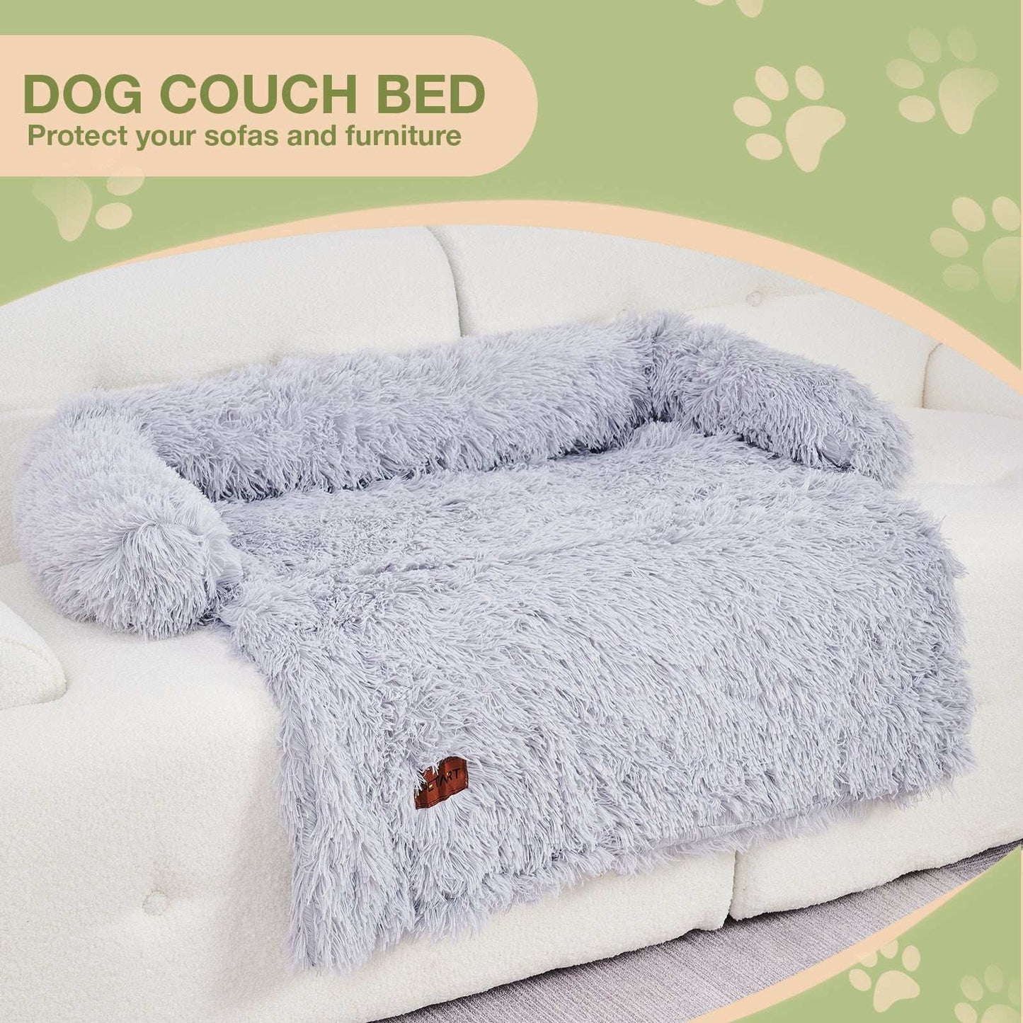 Dog Couch Bed Mat - Fluffy with Blanket - Purrfect Pet Haven
