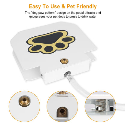 Outdoor Dog Water Fountain - Step-Activated Pedal - Purrfect Pet Haven