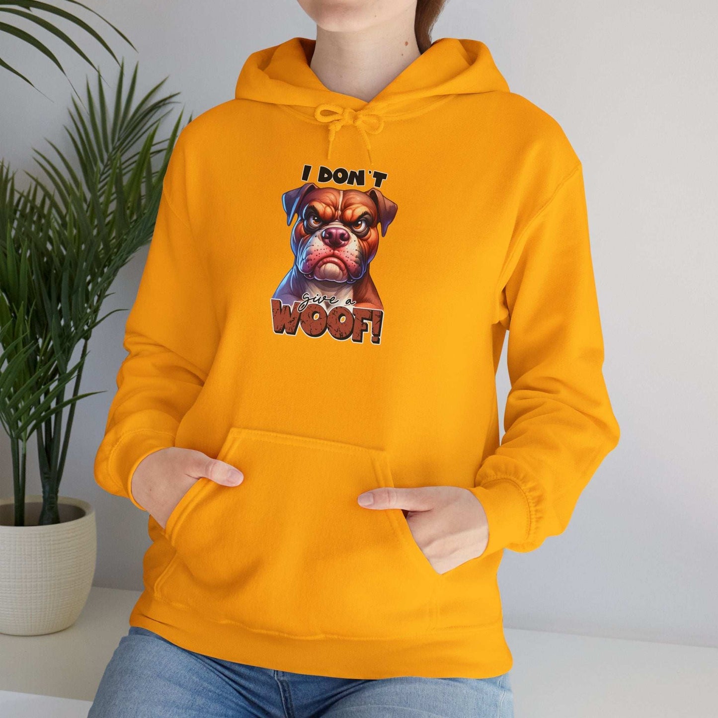 Fun Dog-Themed Unisex Hoodie - "I Don't Give a Woof" | Purrfect Pet Haven