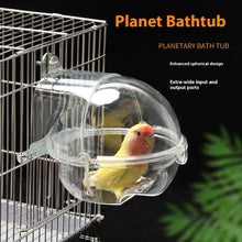 Bird Bath Tub Transparent - Plug-in Parrot Bathing Bowl Cage Accessory