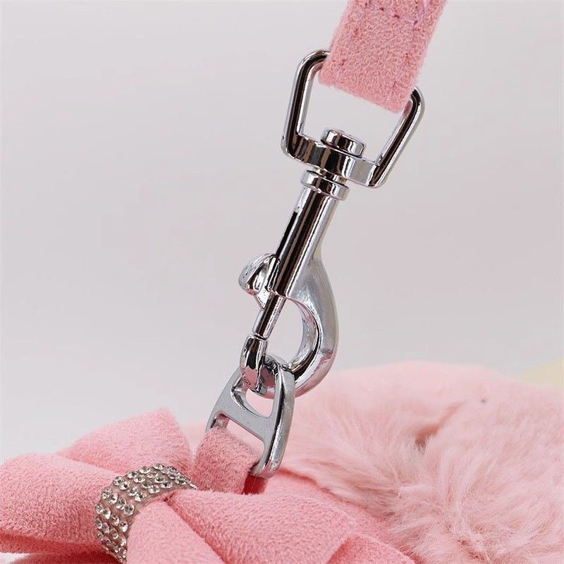 Bow Tie Puppy Harness - Warm Padded Dog Leash Set - Purrfect Pet Haven