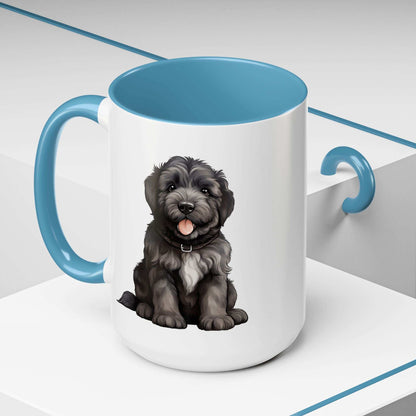 Cute Bouvier Des Flanders Dog Design Accent Coffee Mug - 11oz & 15oz - Purrfect Pet Haven