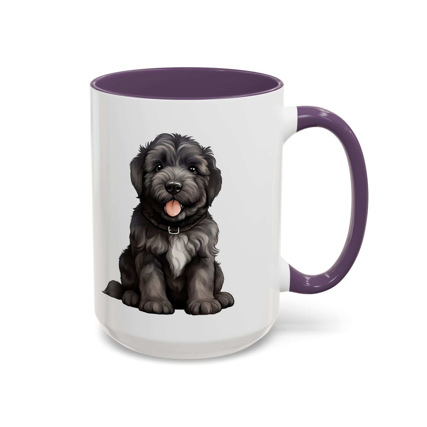 Cute Bouvier Des Flanders Dog Design Accent Coffee Mug - 11oz & 15oz - Purrfect Pet Haven