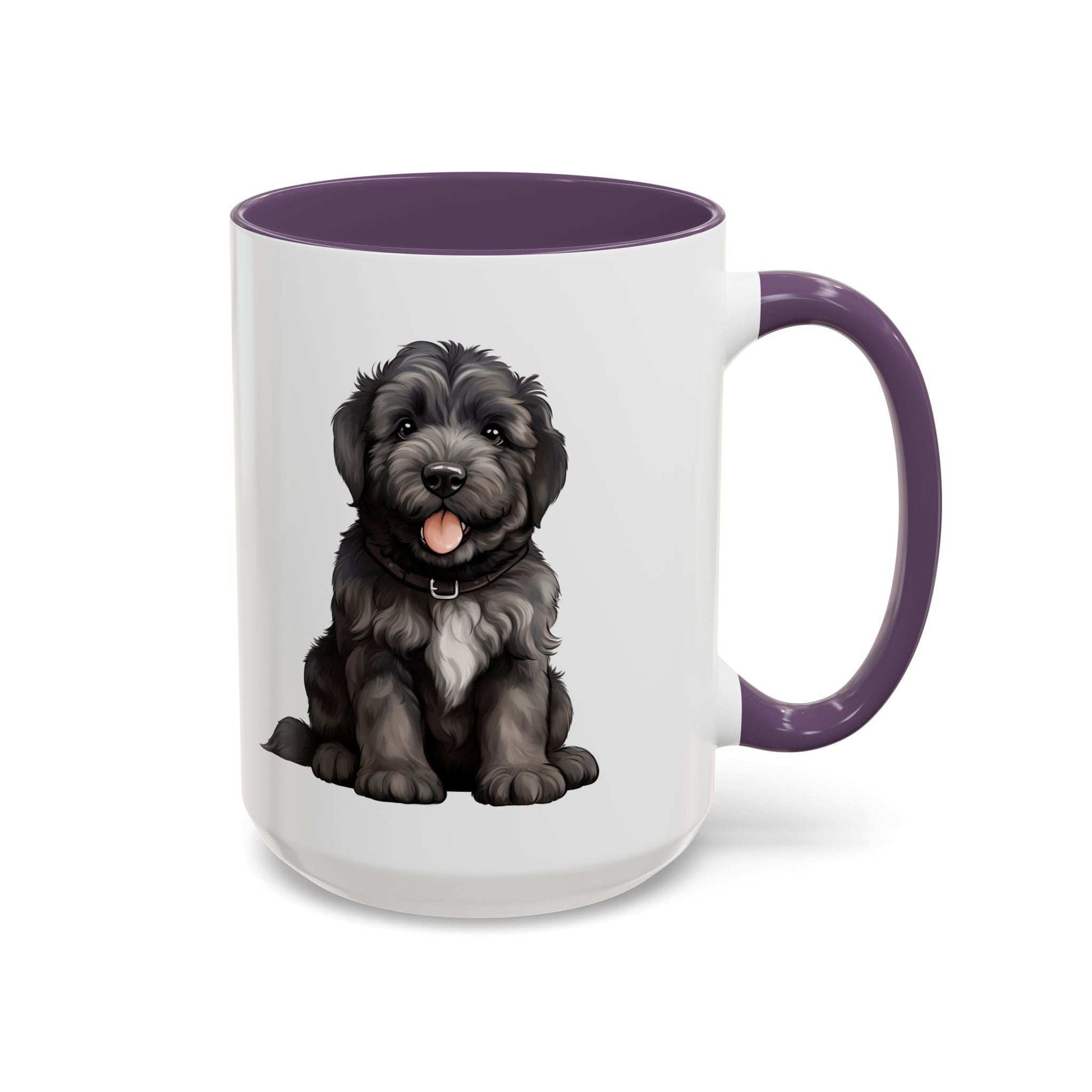 Cute Bouvier Des Flanders Dog Design Accent Coffee Mug - 11oz & 15oz - Purrfect Pet Haven