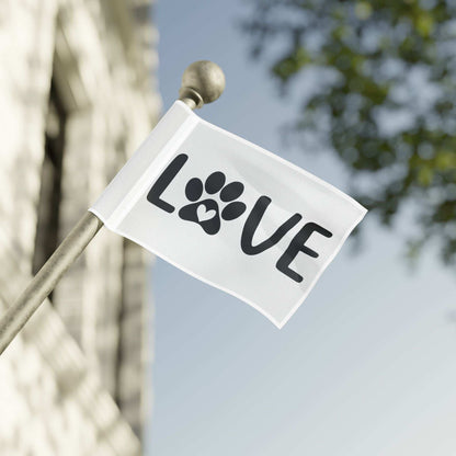 Pet Love Flag - Heart Paw Print Decor - Purrfect Pet Haven