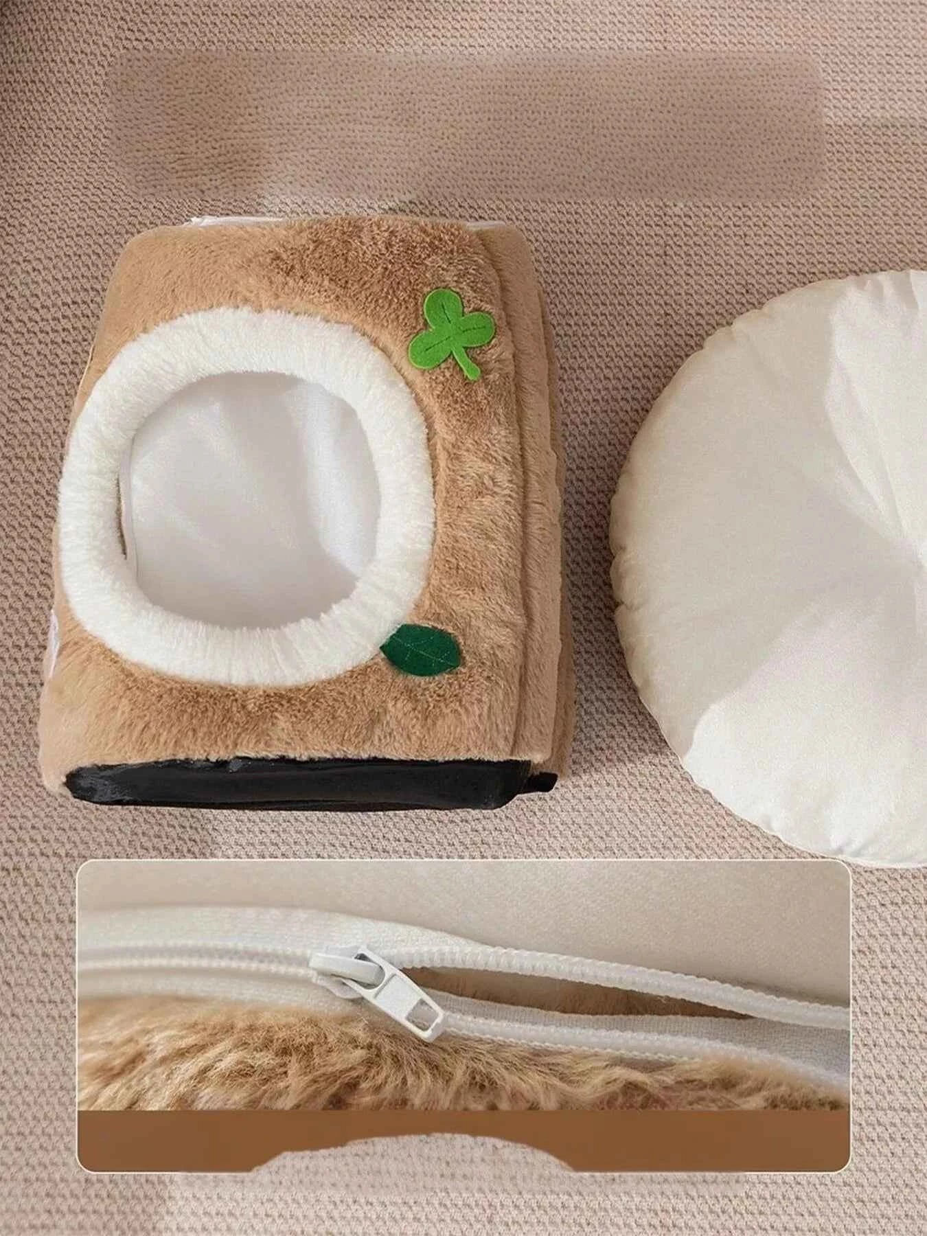 Cozy Tree Stump Pet Nest