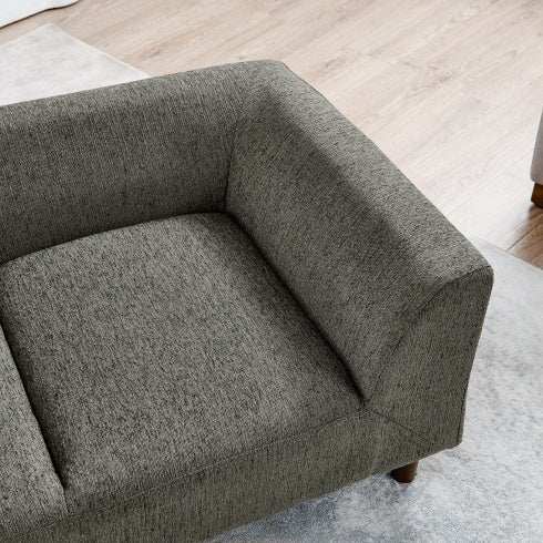 Pet Sofa With Backrest And Armrests, Modern Rectangular Pet Sofa Suitable For Medium And Large Dogs, Soft Cushion Comfortable Dog Sofa - Purrfect Pet Haven