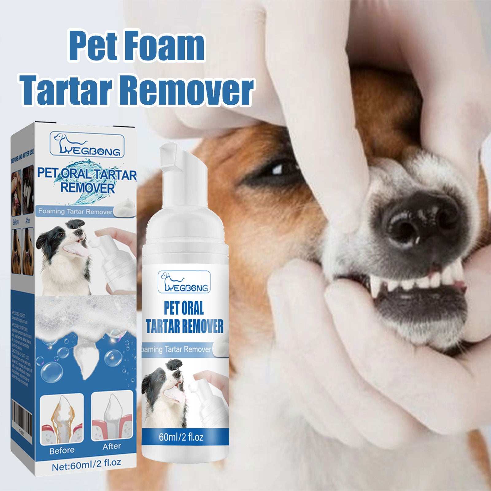 Dental Foam Cleaner For Removing Calculus, Yellow Teeth, Bad Breath, Teeth Cleaning - Purrfect Pet Haven