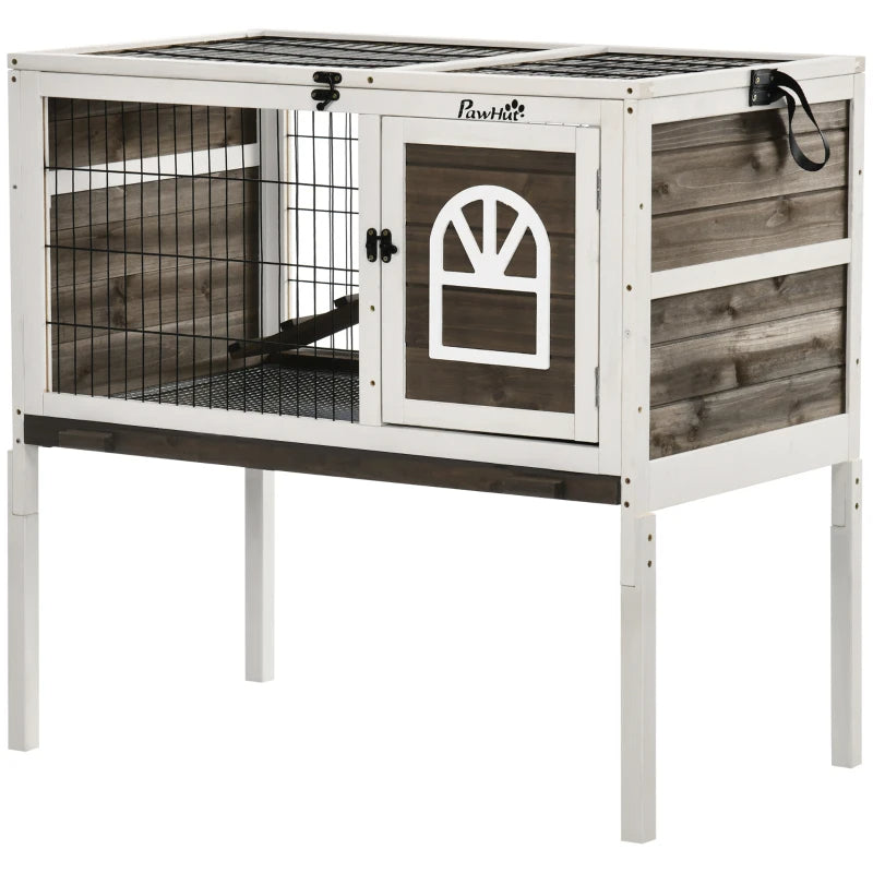 Small Elevated Pet Cage - Two Level Rabbit-Guinea Pig Hutch