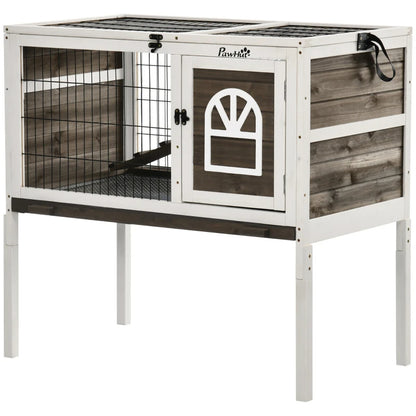 Small Elevated Pet Cage - Two Level Rabbit-Guinea Pig Hutch