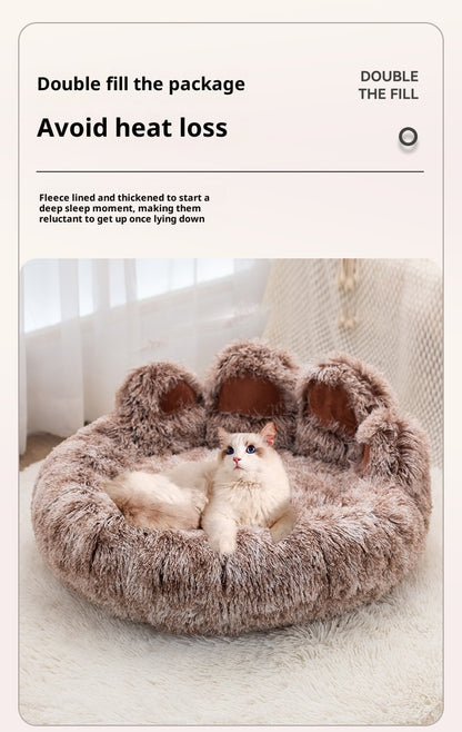 Pet Bed - Round Plush Thickened for Dogs & Cats - Purrfect Pet Haven