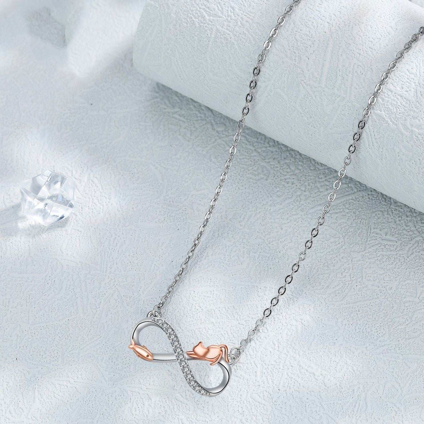 Special-interest Design Infinite Symbol Pendant Cat Necklace Gift - Purrfect Pet Haven