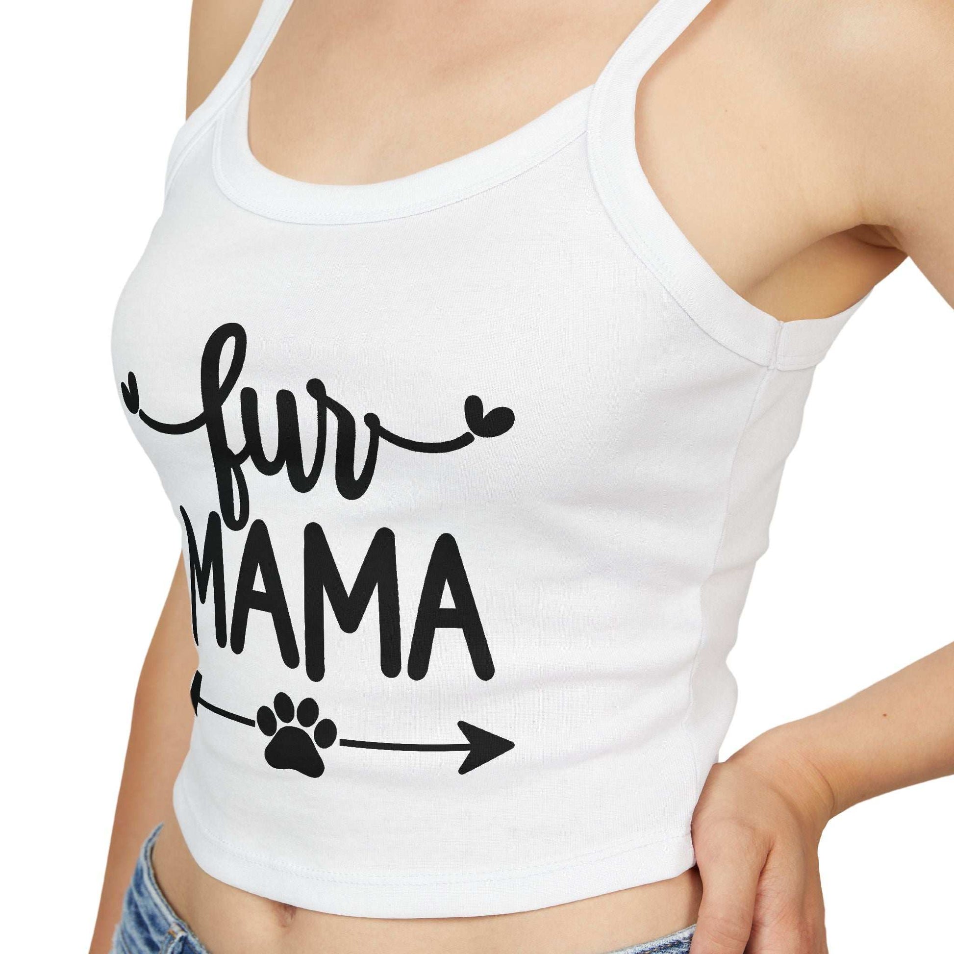 Fur Mama Spaghetti Strap Tank Top - Perfect for Dog Moms - Purrfect Pet Haven