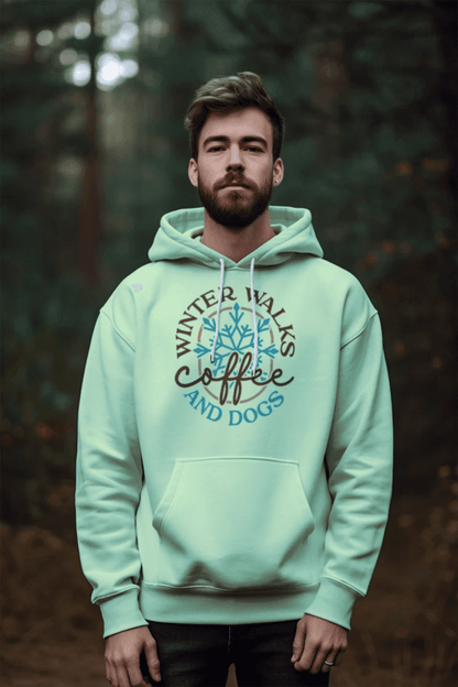 Winter Walk Coffee Hoodie Sweatshirt - Cozy Coffee Lover - Purrfect Pet Haven