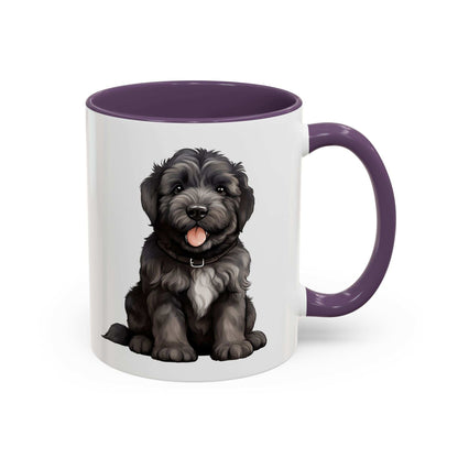 Cute Bouvier Des Flanders Dog Design Accent Coffee Mug - 11oz & 15oz - Purrfect Pet Haven
