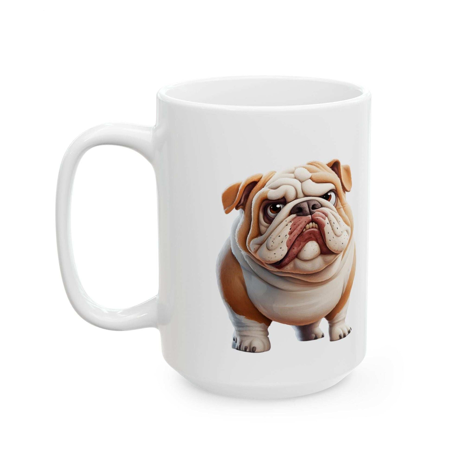 Bulldog Ceramic Mug – Perfect for Dog Lovers, 11oz & 15oz - Purrfect Pet Haven