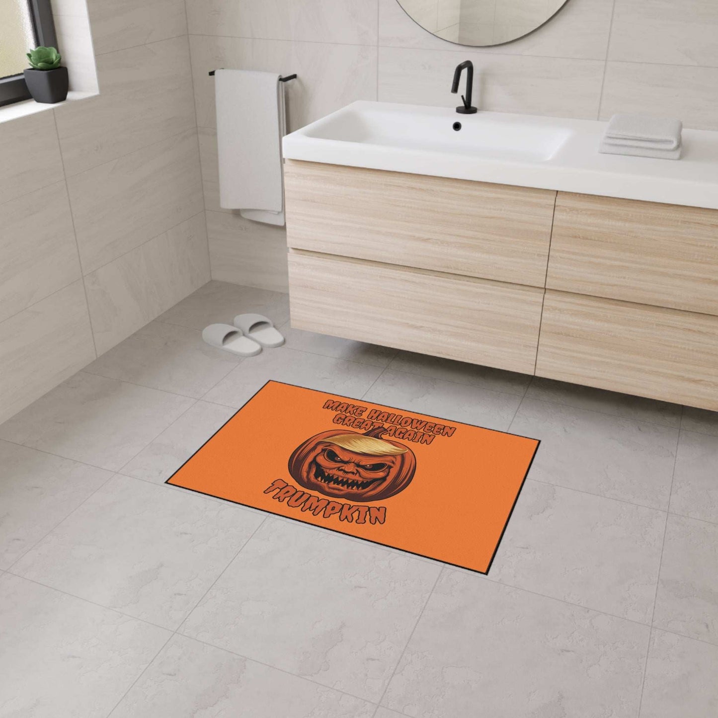 Make Halloween Great Again Floor Mat - Trump Pumpkin Doormat - Purrfect Pet Haven