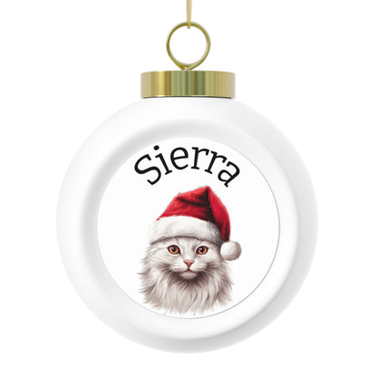 Custom Pet Ball Ornament - Personalized Ceramic Christmas - Purrfect Pet Haven
