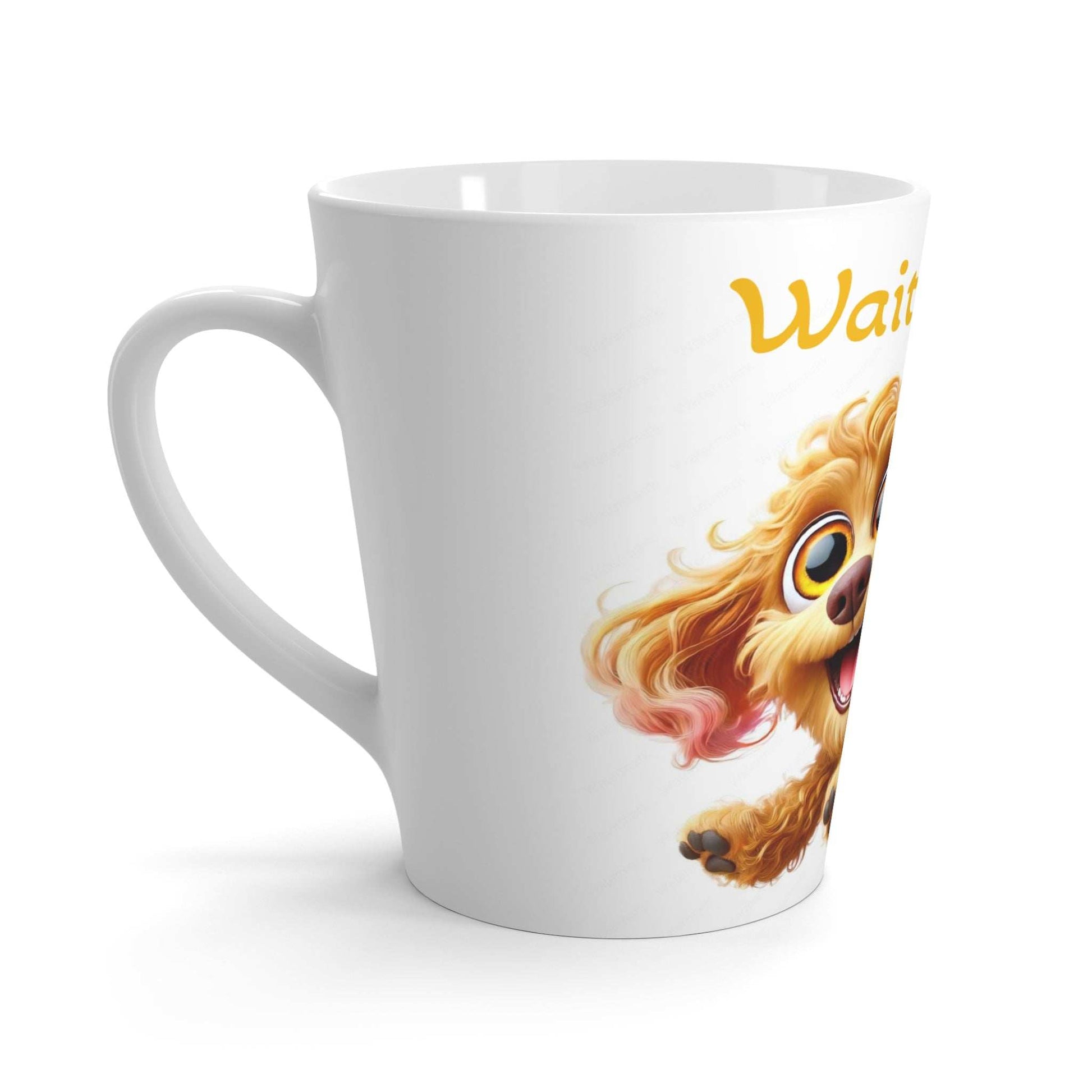 Cute Dog Latte Mug - "Wait for Me" Inspirational Coffee Cup for Pet Lovers - Purrfect Pet Haven