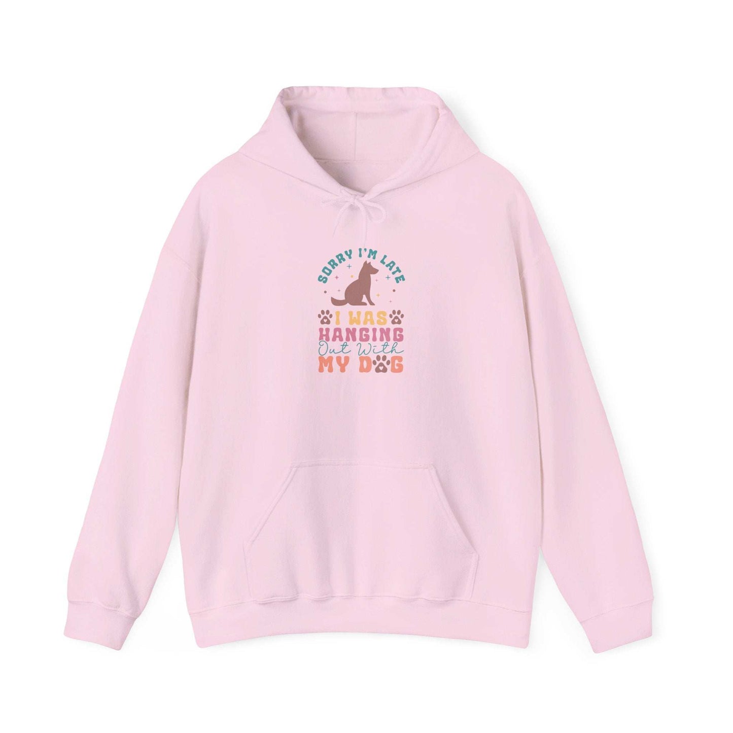 Funny Dog Lover Sweatshirt - "Sorry I'm Late, I Was Hanging Out With My Dog" - Unisex Heavy Blend™ Hoodie - Purrfect Pet Haven