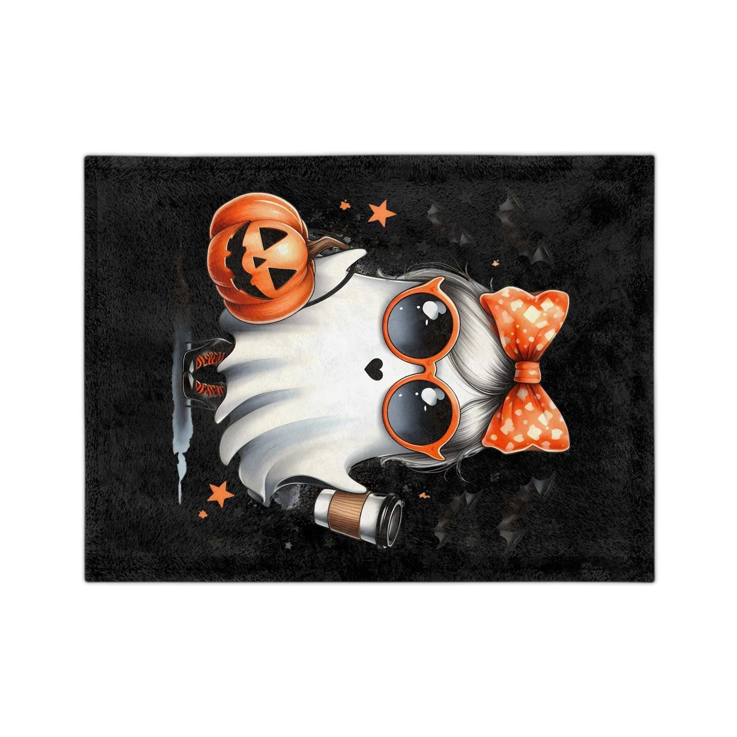 Halloween Ghost Blanket - Cute Spooky Fall Throw Microfiber - Purrfect Pet Haven