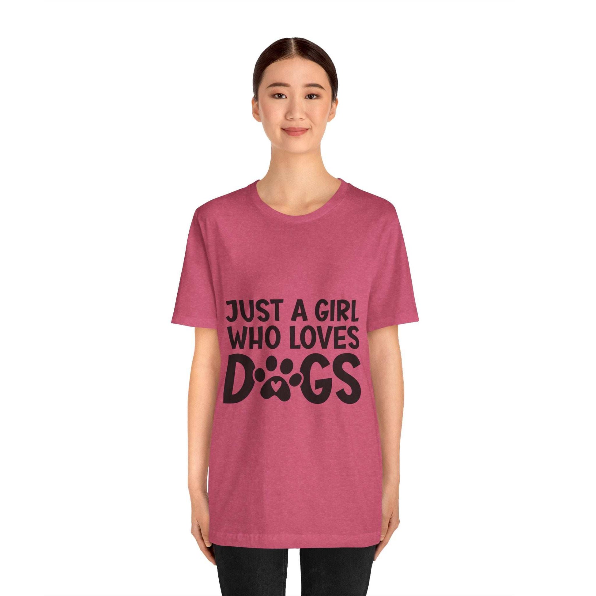 Dog Lover Unisex Tee - Just a Girl Who Loves Dogs | Purrfect Pet Haven