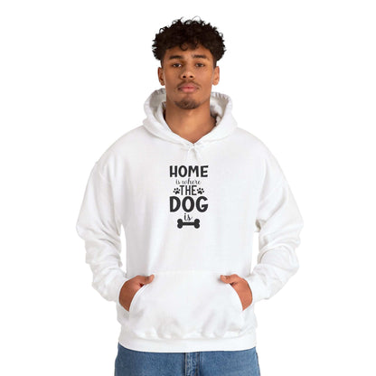 Home is Where the Dog Is Unisex Heavy Blend™ Hooded Sweatshirt | Purrfect Pet Haven