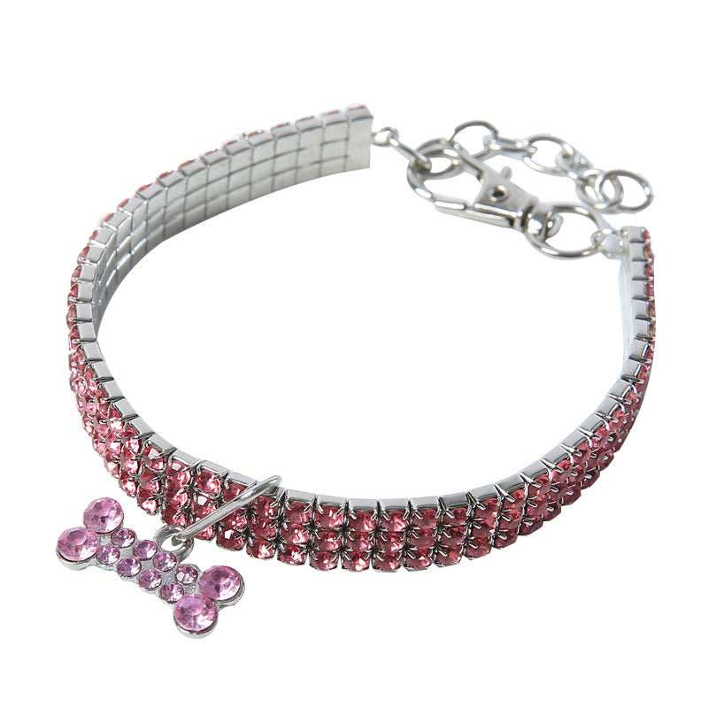 Crystal Bling Rhinestone Dog Collar for Small Medium Dogs Cats - Purrfect Pet Haven